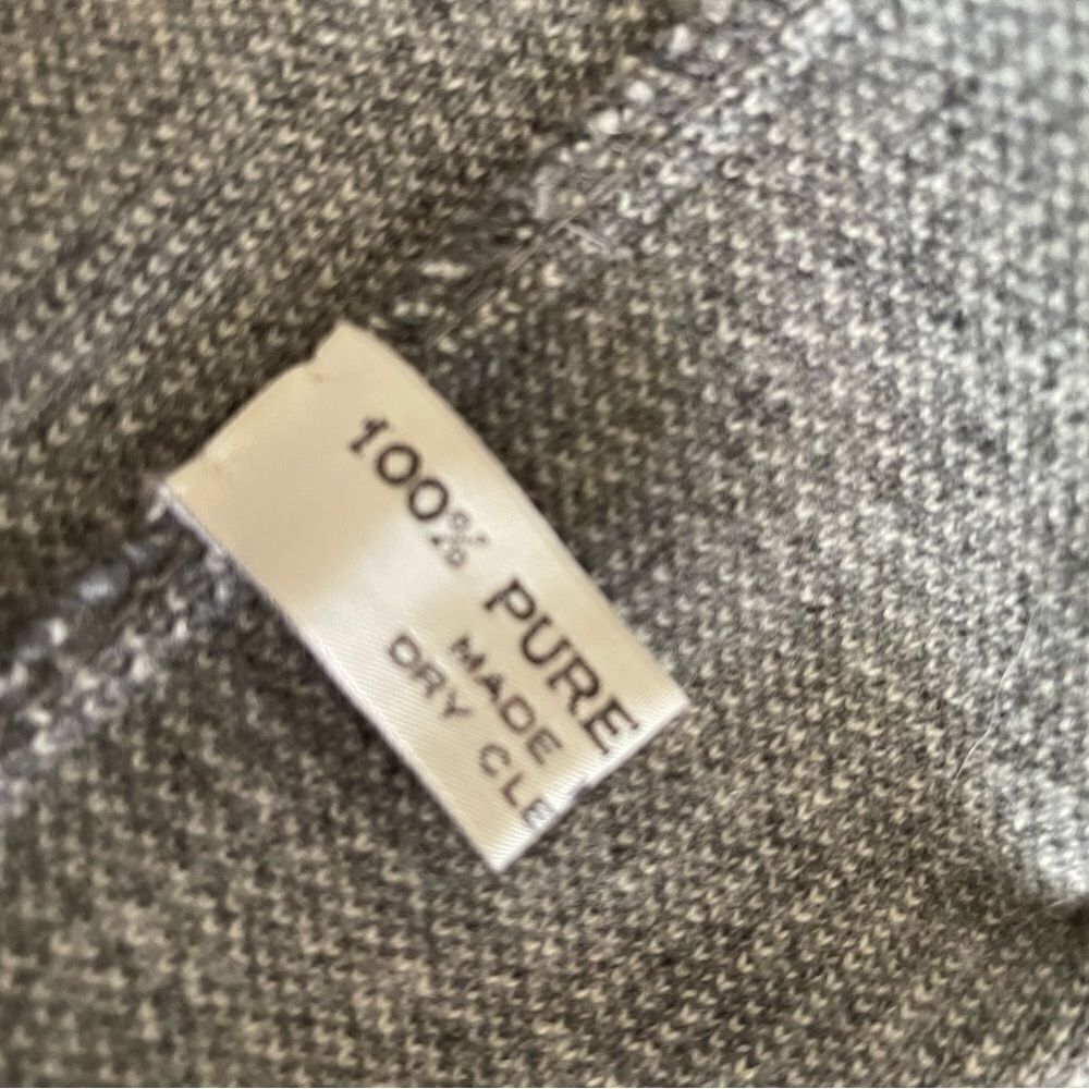 Titti dell’Acqua vintage grey plaid midi pencil skirt 100% cashmere made n Italy - Picture 7 of 11